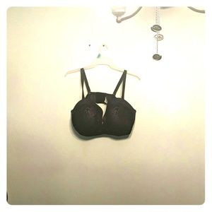 Black and purple bra